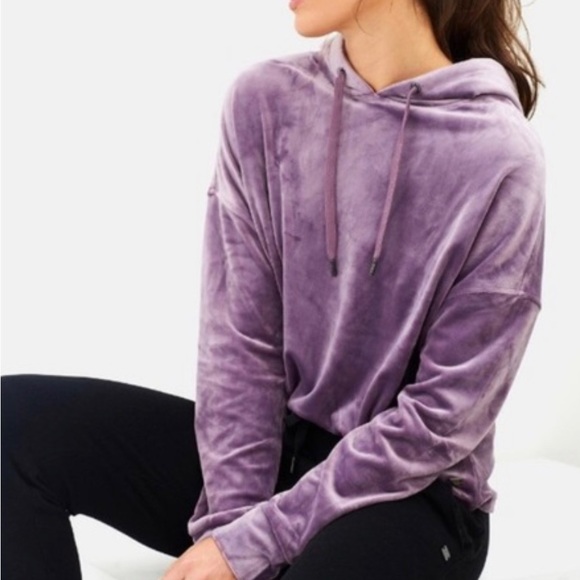 DKNY Sport Lilac Velour Hoodie Women’s Small - Picture 8 of 8